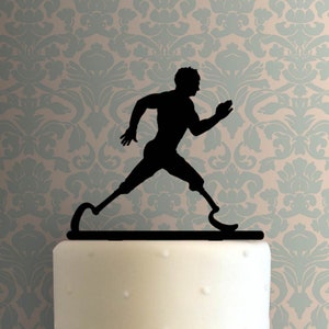 Double Amputee Runner 225-B049 Cake Topper