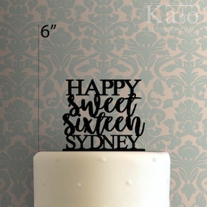 Custom Happy Sweet Sixteen 225-443 Cake Topper