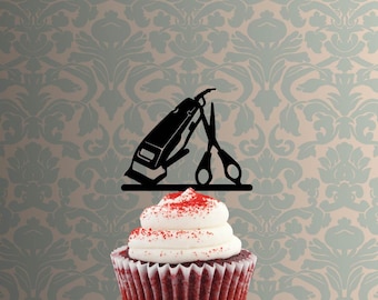 Hair Clippers and Scissors 228-499 Cupcake Topper
