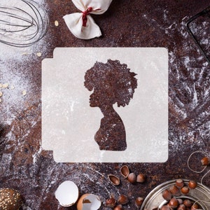 Afro Girl 783-I651 Stencil
