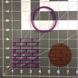 Brick Imprint Cookie Cutter and Stamp
