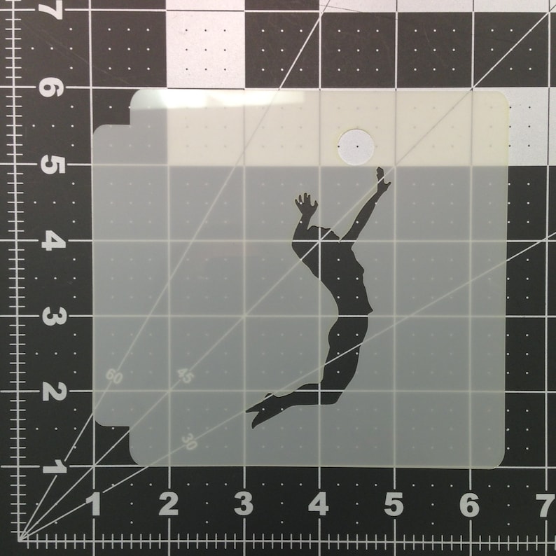 Volleyball 100 Stencil - Etsy