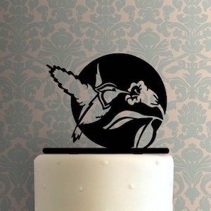 Hummingbird with Flower 225-A856 Cake Topper