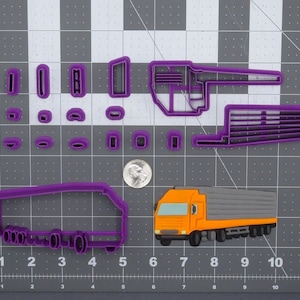 Semi Truck 266-F381 Cookie Cutter Set