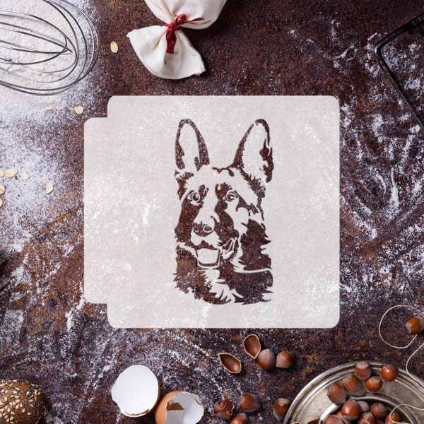 German Shepherd Dog Head 783-D472 Stencil