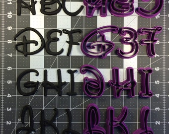 Cursive Font Uppercase Cookie Cutter Set