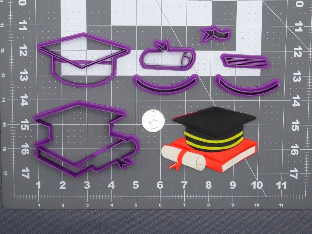 Graduation Cap Textbook and Diploma 266-E787 Cookie Cutter Set - Etsy