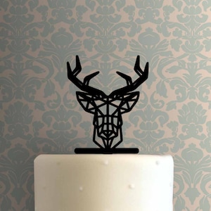 Geometrischer Hirschkopf 225-A148 Cake Topper