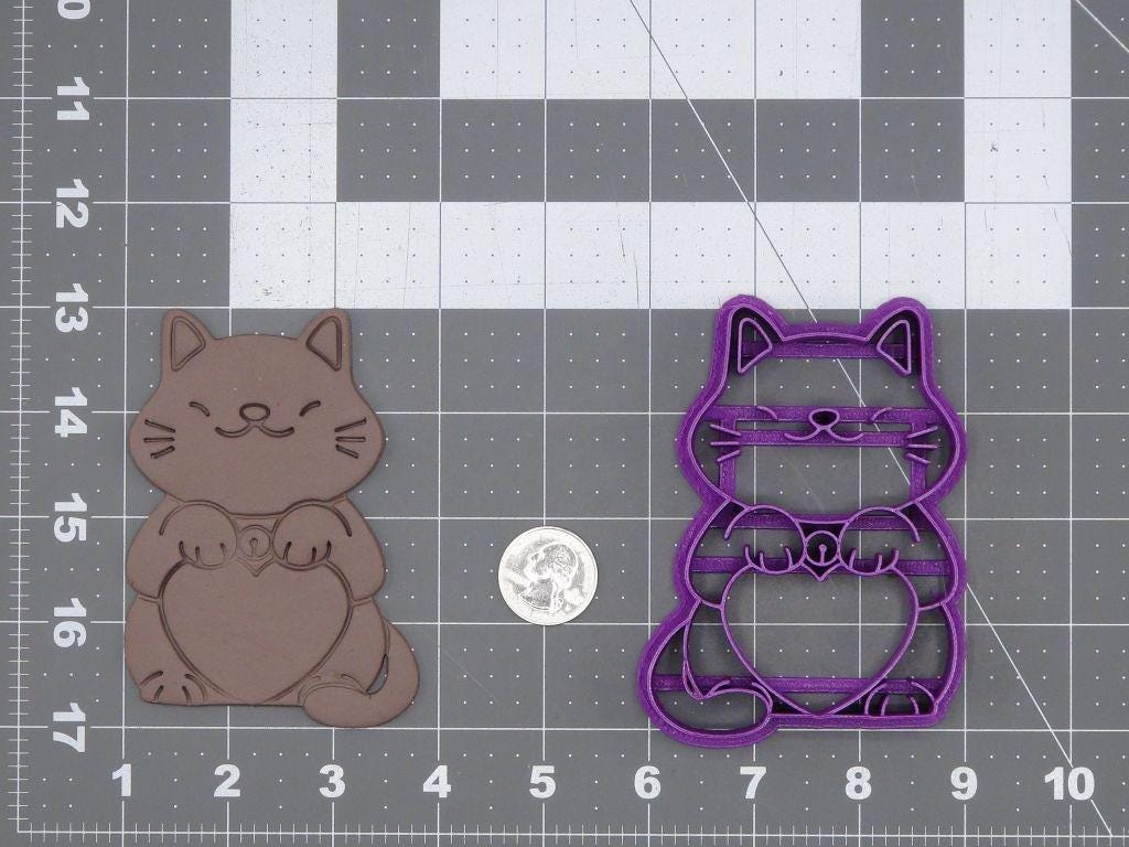 Cat with Heart 266-L751 Cookie Cutter