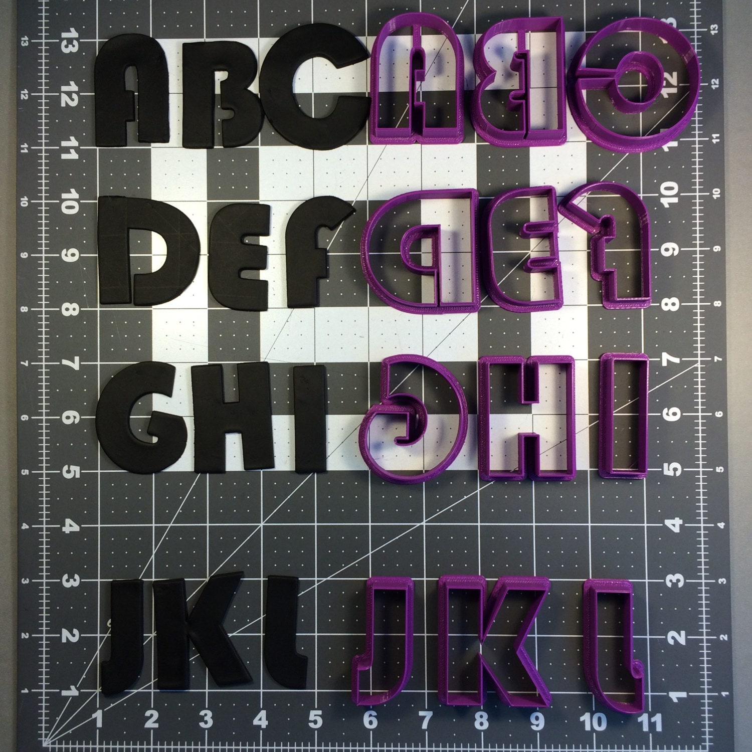 Bauhaus 93 Font Uppercase Cookie Cutter Set - Etsy