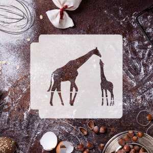 Giraffe Mother and Baby 783-E728 Stencil