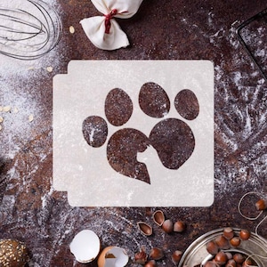 Dog Heart Paw 783-C618 Stencil