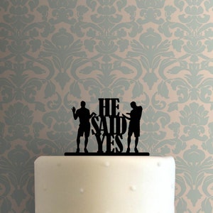He Said Yes 225-B142 Cake Topper