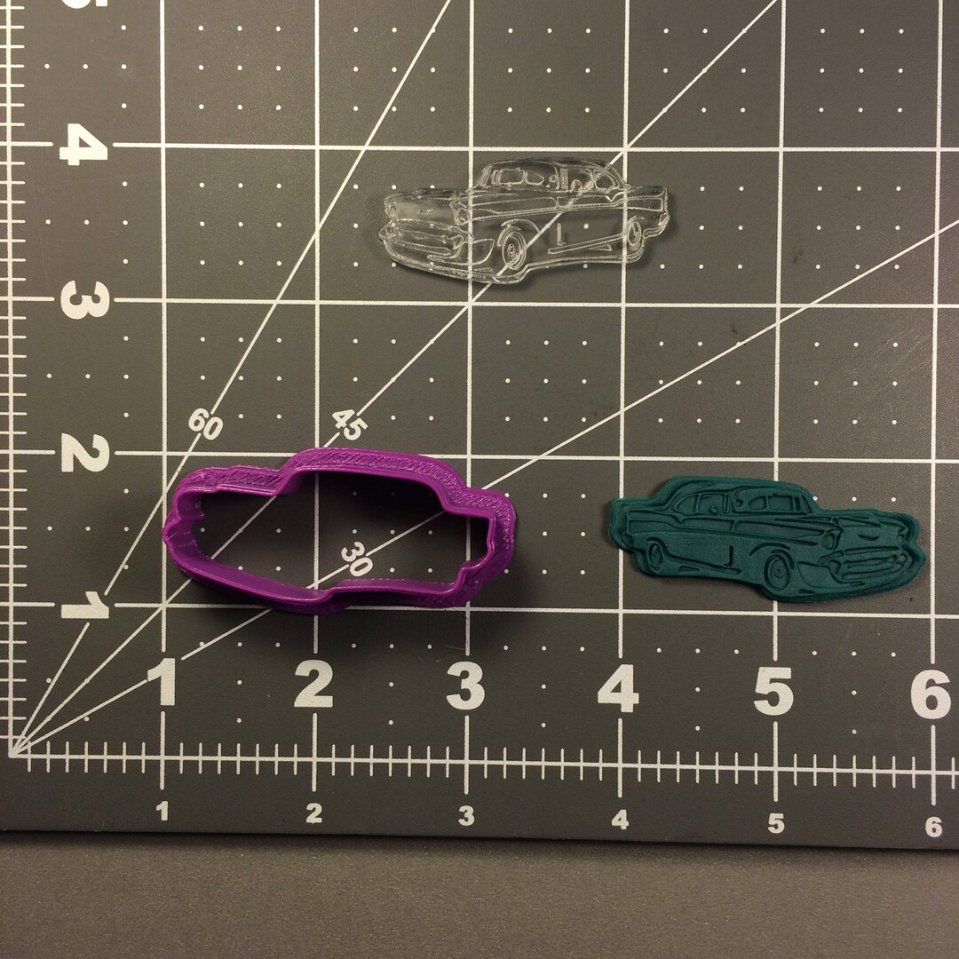 Car 100 Cookie Cutter and Stamp (embossed) - Etsy