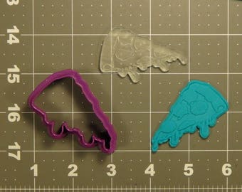 Pizza 227-060 Cookie Cutter and Acrylic Stamp (Embossed)