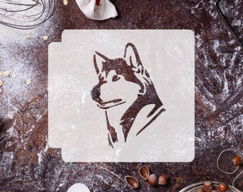 Husky Dog Head 783-E080 Stencil