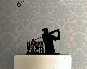 Custom Golf Happy Birthday 225-326 Cake Topper