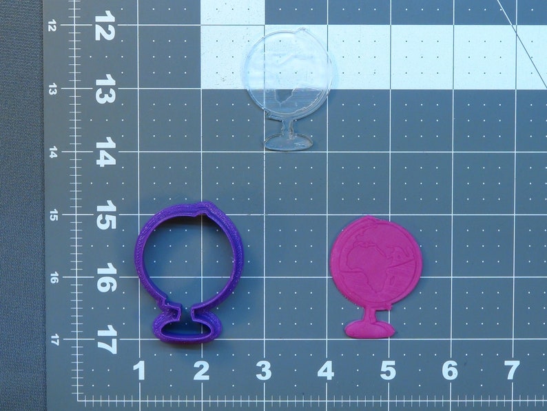 Imprinted Globe 227-082 Cookie Cutter and Stamp