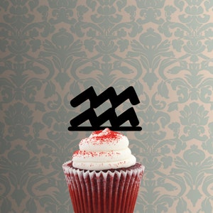 Zodiac - Aquarius Symbol 228-264 Cupcake Topper