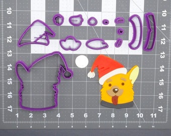 Christmas - Dog Head 266-E343 Cookie Cutter Set