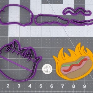 Hot Dog in Flames 266-L688 Cookie Cutter Set