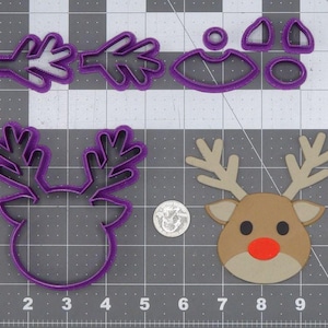 Christmas - Reindeer Head 266-L130 Cookie Cutter Set