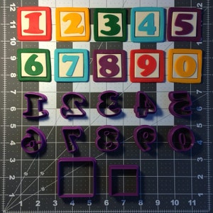 Alphabet Block Font Number Cookie Cutter Full Set