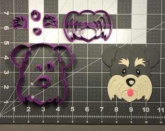 Schnauzer Face 100 Cookie Cutter Set