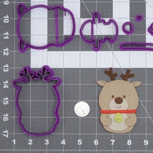Christmas - Reindeer with Bell 266-J408 Cookie Cutter Set