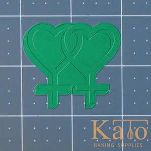 Lesbian Gender Symbols 227-411 Cookie Cutter and Acrylic Stamp (Embossed)