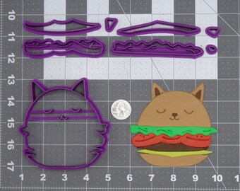 Cat Hamburger 266-J869 Cookie Cutter Set