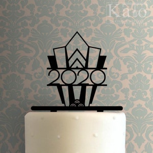 Custom Year Art Deco 225-836 Cake Topper