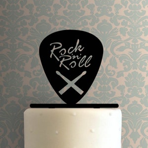 Guitar Pick Rock N Roll 225-A986 Cake Topper