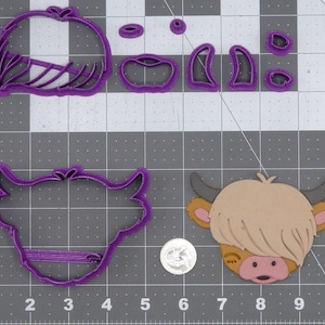 Highland Cow Head 266-L514 Cookie Cutter Set
