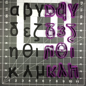 Greek Comic Sans Font Lowercase Cookie Cutters