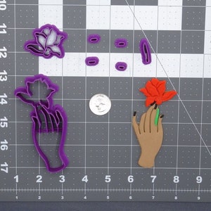 Hand with Rose Flower 266-G376 Cookie Cutter Set