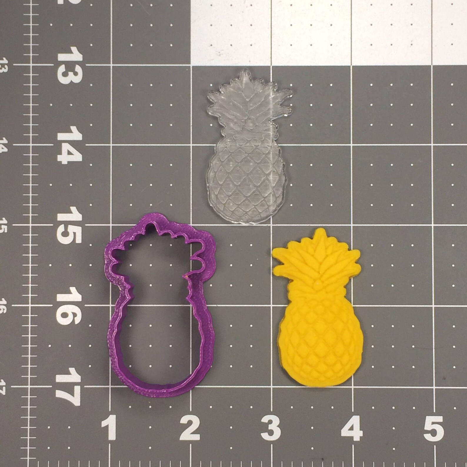 Pineapple 100 Cookie Cutter and Stamp (embossed) - Etsy