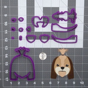 Dog - Shih Tzu Head 266-D794 Cookie Cutter Set