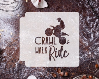 Crawl Walk Ride Dirt Bike 783-I561 Stencil