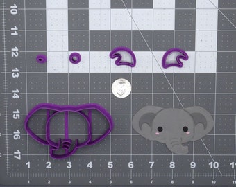 Elephant Head 266-F690 Cookie Cutter Set