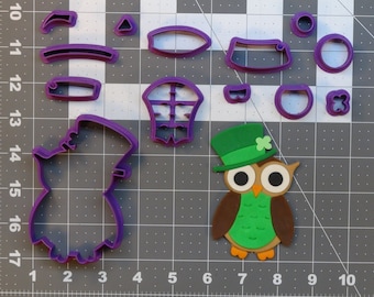 St. Patrick's Day Owl 266-A818 Cookie Cutter Set