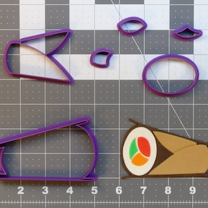 Sushi Burrito 266-B020 Cookie Cutter Set