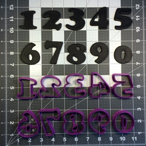 Cooper Font Number Cookie Cutters