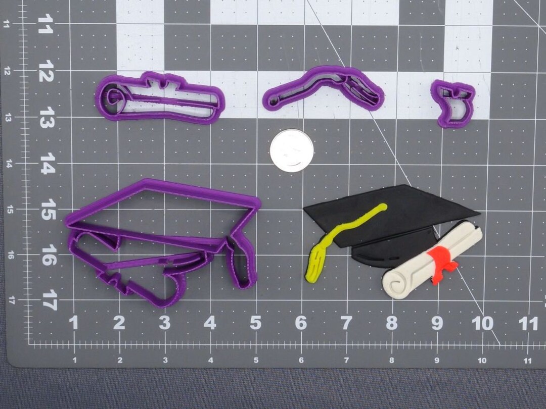 Graduation Cap With Diploma 266-E774 Cookie Cutter Set - Etsy
