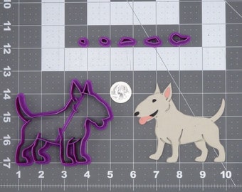 Bull Terrier Dog Body 266-I682 Juego de cortadores de galletas
