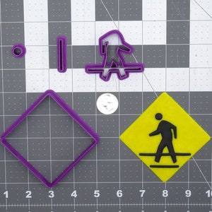 Pedestrian Crossing Sign 266-F999 Cookie Cutter Set