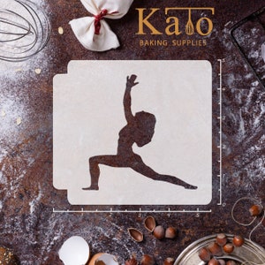 Yoga Pose 783-B532 Stencil Silhouette