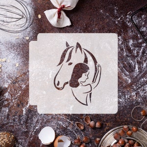 Girl with Horse 783-C388 Stencil
