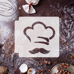 Chef Hat and Mustache 783-E531 Stencil