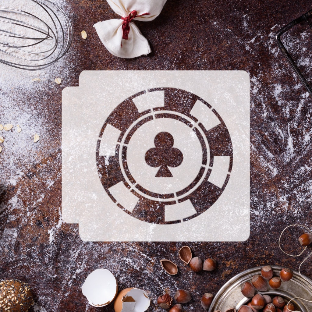 Poker Chip Club 783C851 Stencil Etsy España
